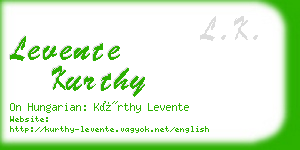 levente kurthy business card